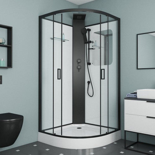 Душевая кабина Grossman GR250 100x100 Черная без гидромассажа