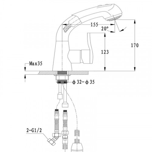 Смеситель для кухни GranFest 3773 цвет Песочный