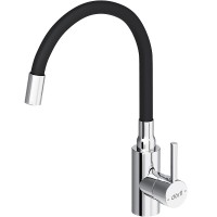 Смеситель для кухни Dorff Logic D3007622 Хром Черный нержавеющая сталь однорычажный