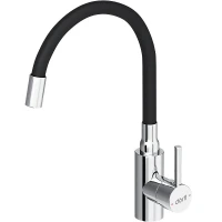Смеситель для кухни Dorff Logic D3007622 Хром Черный нержавеющая сталь