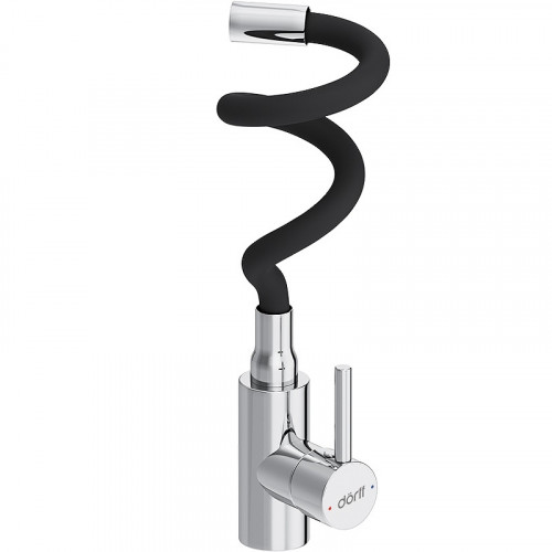 Смеситель для кухни Dorff Logic D3007622 Хром Черный нержавеющая сталь