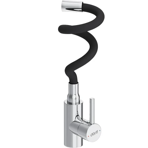 Смеситель для кухни Dorff Logic D3007622 Хром Черный нержавеющая сталь