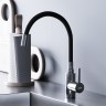 Смеситель для кухни Dorff Logic D3007622 Хром Черный нержавеющая сталь
