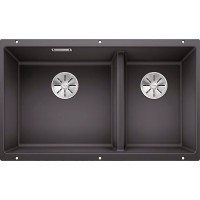 Кухонная мойка Blanco Subline 430/270-U 523152 Темная скала искусственный камень (литьевой мрамор) встраиваемый