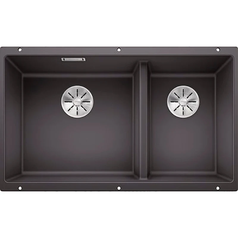 Кухонная мойка Blanco Subline 430/270-U 523152 Темная скала искусственный камень (литьевой мрамор) встраиваемый