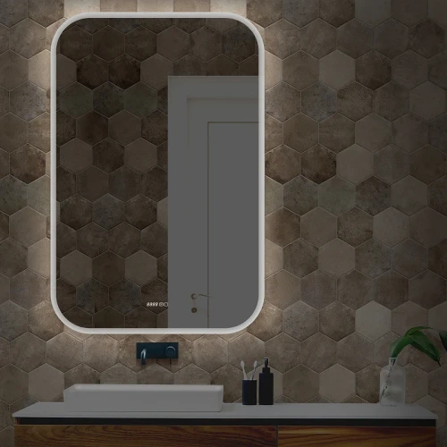 Зеркало Silver Mirrors Стив-3 80 LED-00002827 с подсветкой с сенсорным выключателем с подогревом и часами стекло
