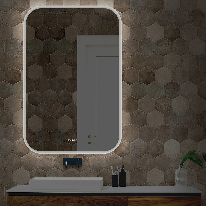 Зеркало Silver Mirrors Стив-3 80 LED-00002827 с подсветкой с сенсорным выключателем с подогревом и часами стекло