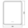 Зеркало Silver Mirrors Стив-3 80 LED-00002827 с подсветкой с сенсорным выключателем с подогревом и часами стекло