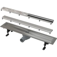 Душевой лоток Alcaplast Fit and Go AG071401750 (APZ13-DOUBLE9-750) с решеткой Хром / полая под плитку