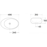 Раковина-чаша Sintesi 49 SIN-LVB-APP-406 Белая