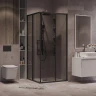 Душевой уголок Grossman Cosmo 100х100 300.K33.02.1010.21.10 профиль Черный матовый стекло тонированное