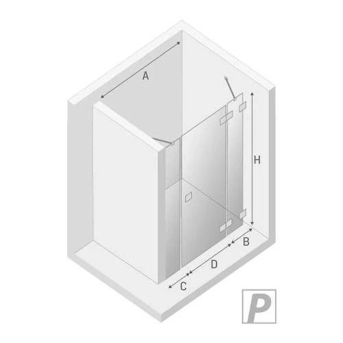 Душевая дверь New Trendy EVENTA Chrome x170 EXK-4467