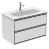 Тумба под раковину Ideal Standard Connect Air 80 E0819KN подвесная цвет Glossy White + Matt Light Grey (Белый глянцевый + Светло-серый матовый)