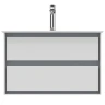Тумба под раковину Ideal Standard Connect Air 80 E0819KN подвесная цвет Glossy White + Matt Light Grey (Белый глянцевый + Светло-серый матовый)