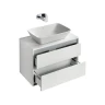 Тумба под раковину Ideal Standard Connect Air 80 E0819KN подвесная цвет Glossy White + Matt Light Grey (Белый глянцевый + Светло-серый матовый)