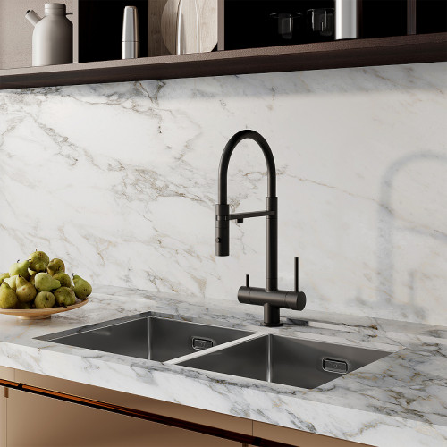 Смеситель для кухни Iddis Ace ACEBLFFi05 Черный матовый латунь