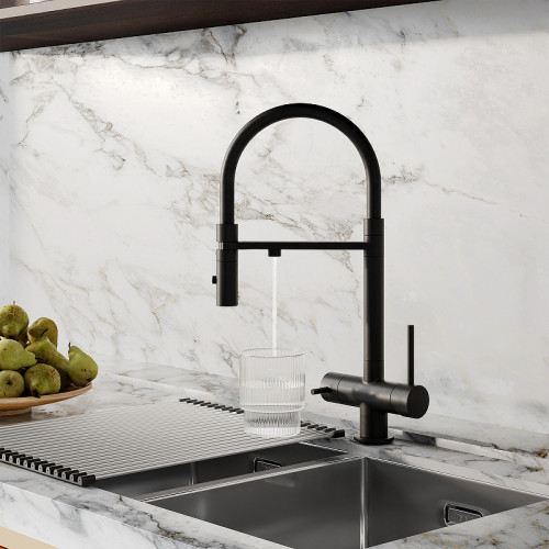 Смеситель для кухни Iddis Ace ACEBLFFi05 Черный матовый латунь