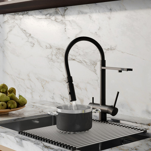 Смеситель для кухни Iddis Ace ACEBLFFi05 Черный матовый латунь