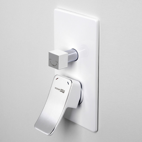 Смеситель для душа WasserKRAFT Aller 10641W Белый Хром латунь встраиваемый