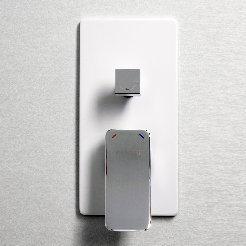 Смеситель для душа WasserKRAFT Aller 10641W Белый Хром латунь встраиваемый