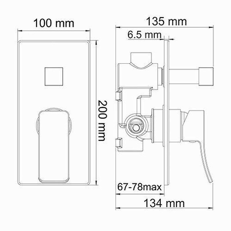 Смеситель для душа WasserKRAFT Aller 10641W Белый Хром латунь встраиваемый