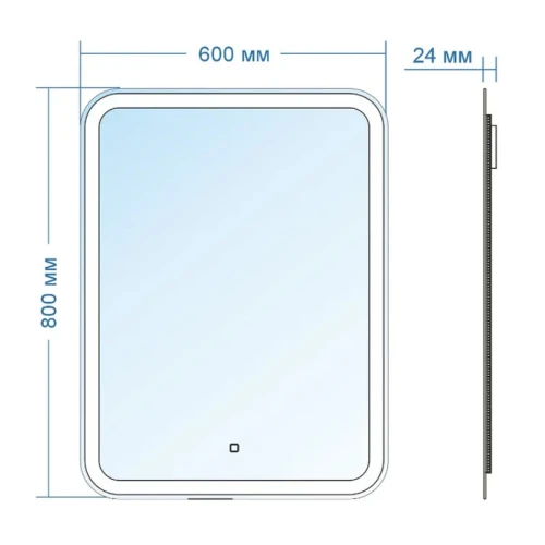Зеркало Silver Mirrors Мальта Lite 60 LED-00002663 с подсветкой с сенсорным выключателем стекло