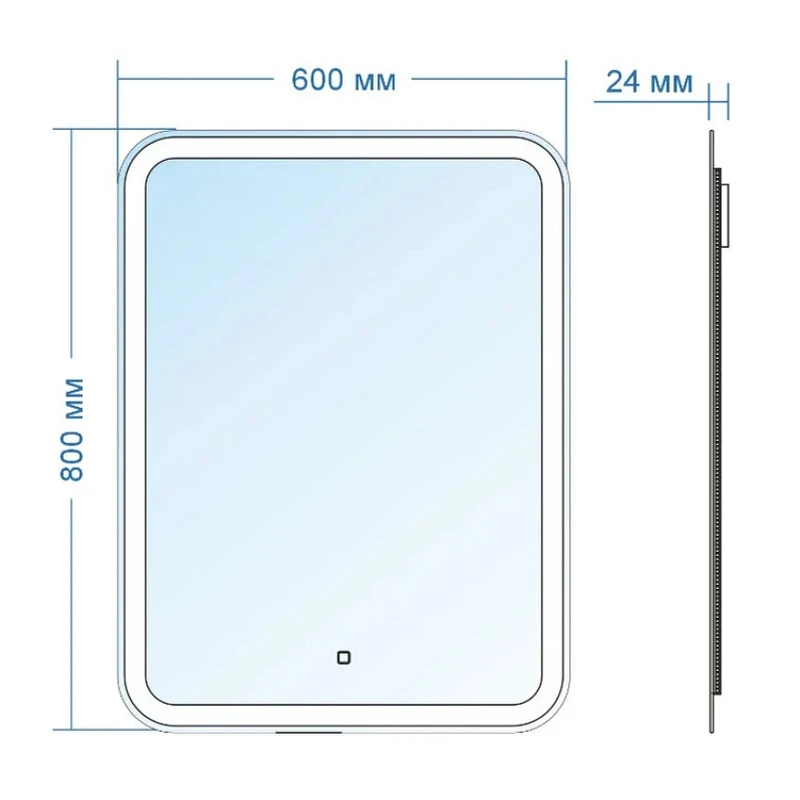 Зеркало Silver Mirrors Мальта Lite 60 LED-00002663 с подсветкой с сенсорным выключателем стекло