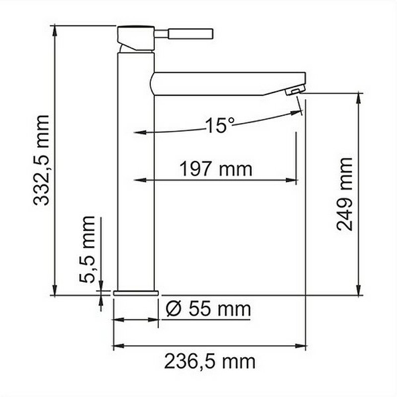 Смеситель для раковины WasserKRAFT Main 4103H Хром латунь