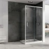 Душевой уголок Abber Schwarzer Diamant 100x70 AG301005-S705 профиль Хром стекло прозрачное