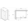 Душевой уголок Abber Schwarzer Diamant 100x70 AG301005-S705 профиль Хром стекло прозрачное