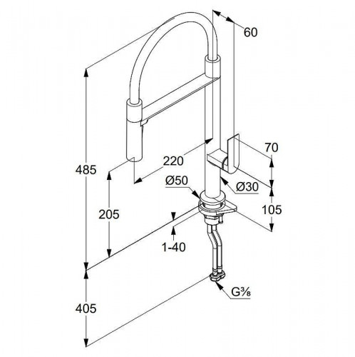 Смеситель для кухни Kludi Qord 568596675 цвет Черный матовый