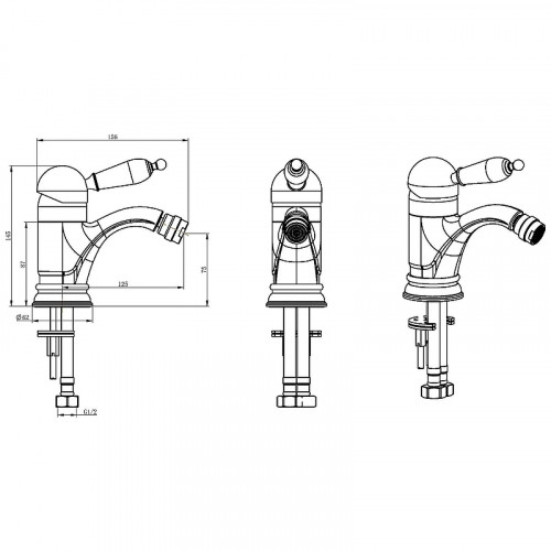 Смеситель для биде Boheme Medici Ripresa 306-SW Бронза латунь