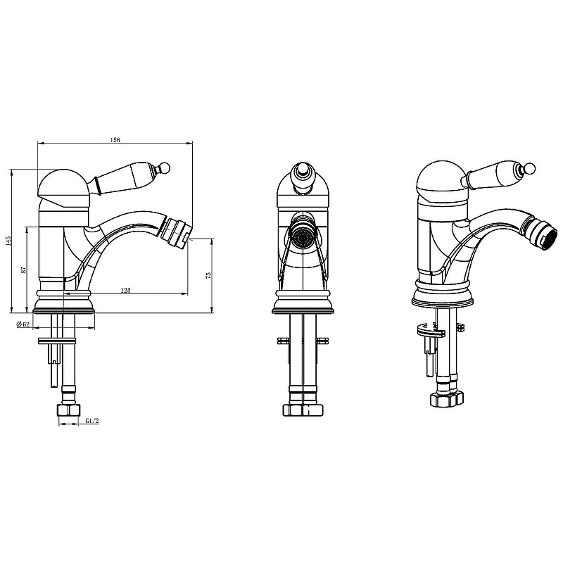 Смеситель для биде Boheme Medici Ripresa 306-SW Бронза латунь