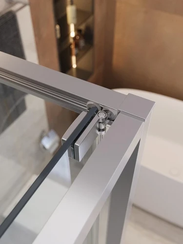 Душевой уголок Cezares Lux 80x90 LUX-AH-FS-1-80/90-C-CR профиль Хром стекло прозрачное