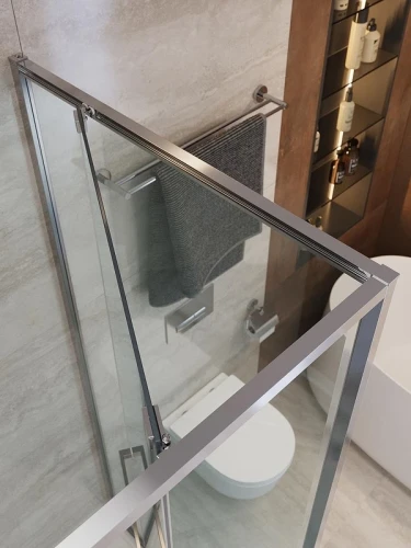 Душевой уголок Cezares Lux 80x90 LUX-AH-FS-1-80/90-C-CR профиль Хром стекло прозрачное
