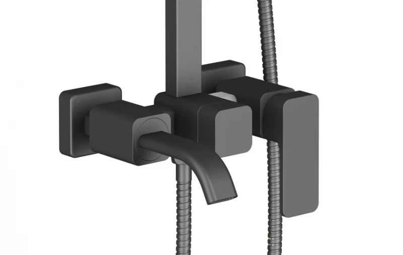 Душевая система Timo Selene SX-1013/03 Черный латунь на стену