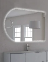 Зеркало Cezares 120 с увеличительным зеркалом, со встроенной LED подстветкой, системой Антизапотевания, риверсивное 45030, 1200х800 с подстветкой