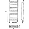 Электрический полотенцесушитель Laris Астор ЧК12 350х900 L 73207669 Белый муар