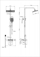 Душевая система Wonzon &amp; Woghand Muse WW-B4129-MW с термостатом цвет Белый матовый