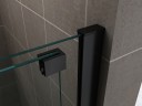 Душевая перегородка Abber Komfort 120 AG09120B профиль Черный стекло прозрачное