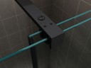 Душевая перегородка Abber Komfort 120 AG09120B профиль Черный стекло прозрачное