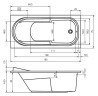 Акриловая ванна Riho Columbia 160x75 B001001005 (BA0100500000000) без гидромассажа