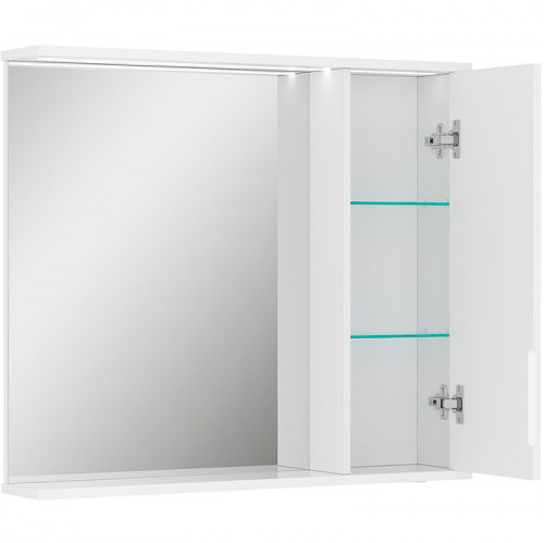 Зеркало со шкафом Volna Lake 80 R zsLAKE80.R-01 с подсветкой Белое