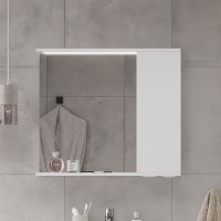 Зеркало со шкафом Volna Lake 80 R zsLAKE80.R-01 с подсветкой Белое