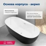 Акриловая ванна Aquanet Family Sweet155778-MW-MB 170x78 293086 цвет Черный матовый Белый матовый