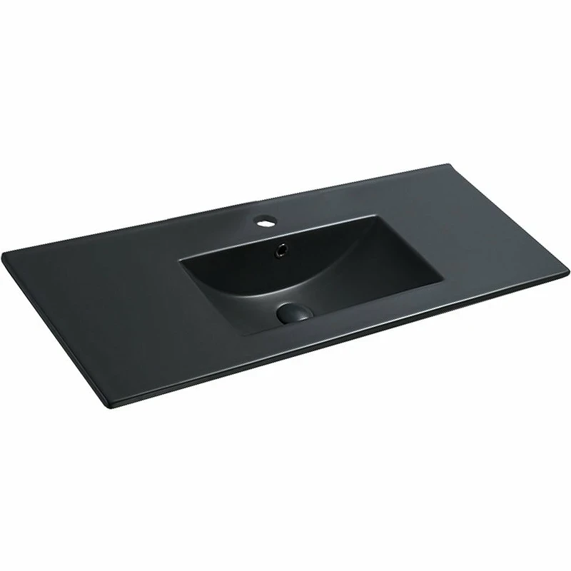 Раковина Vincea 100 VBS-13100MB Черная матовая фарфор полувстраиваемая