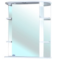 Зеркальный шкаф Bellezza Магнолия 55 R 4612708001010 с подсветкой Белый МДФ / ЛДСП, стекло
