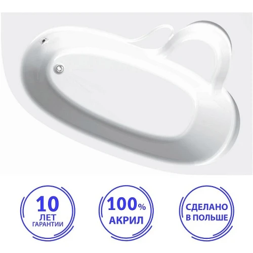 Акриловая ванна C-Bath Atlant 170x110 CBA00104R без гидромассажа