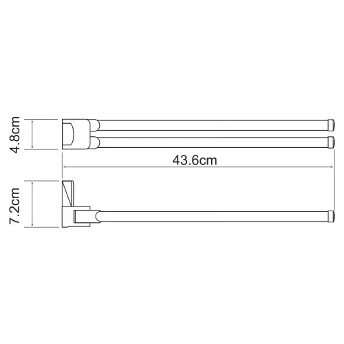 Полотенцедержатель WasserKRAFT Leine K-5031W поворотный Хром