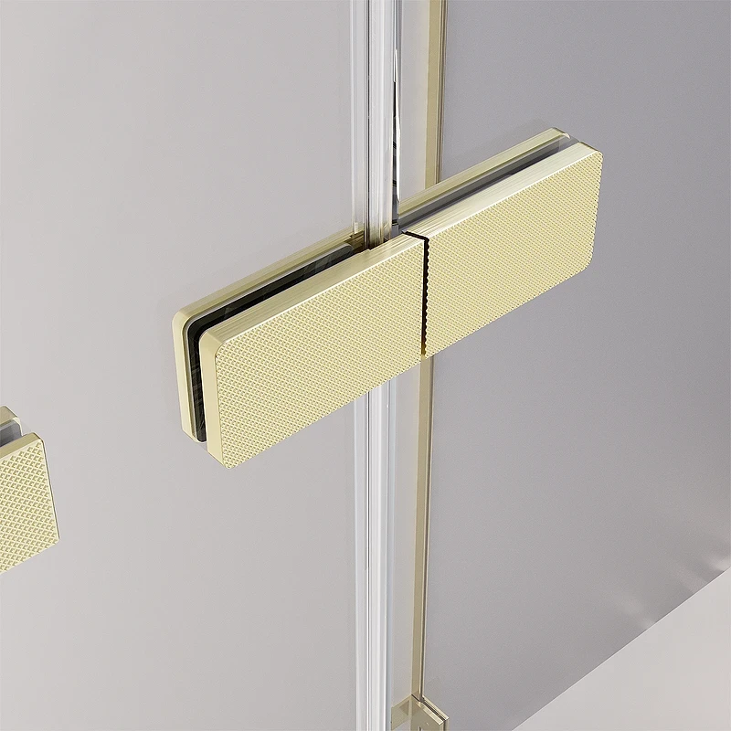 Душевая дверь Veconi Premium Alassio G 130 AL-130-00-G-C4 профиль цвет Брашированное золото стекло прозрачное осветленное